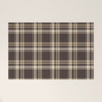 Classic Neutral Plaid Pattern Welcome Mat Gallery Image 1
