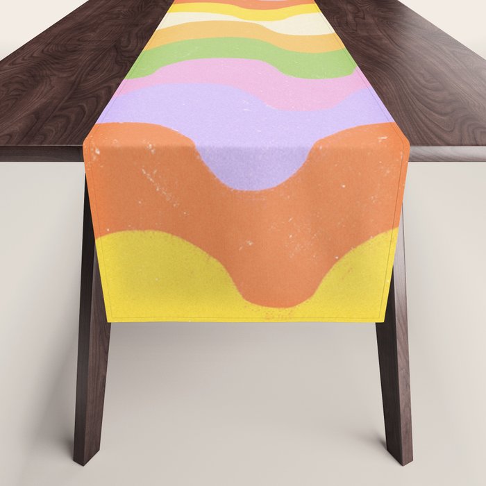 Pastel waves Table Runner Gallery Image 1