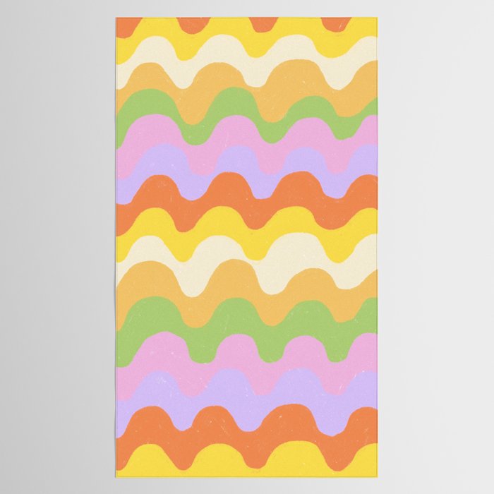 Pastel waves Tablecloth Gallery Image 2