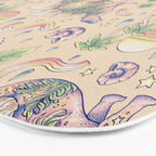  Jurassic Days, Jurassic Nights: Stegosaurus | Dinosaur Tropical Art Bath Mat Gallery Image 3
