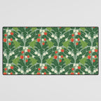 Frogs And Wild Strawberries On Pale Green Desk Mat Gallery Image 3