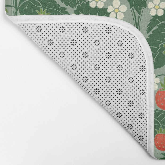 Frogs And Wild Strawberries On Pale Green Bath Mat Gallery Image 2