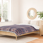 Tartan and Floral Texture Pattern Duvet Cover Gallery Image 2