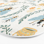 Queen Bee with Gold Crown and Laurel Frame Bath Mat Gallery Image 3