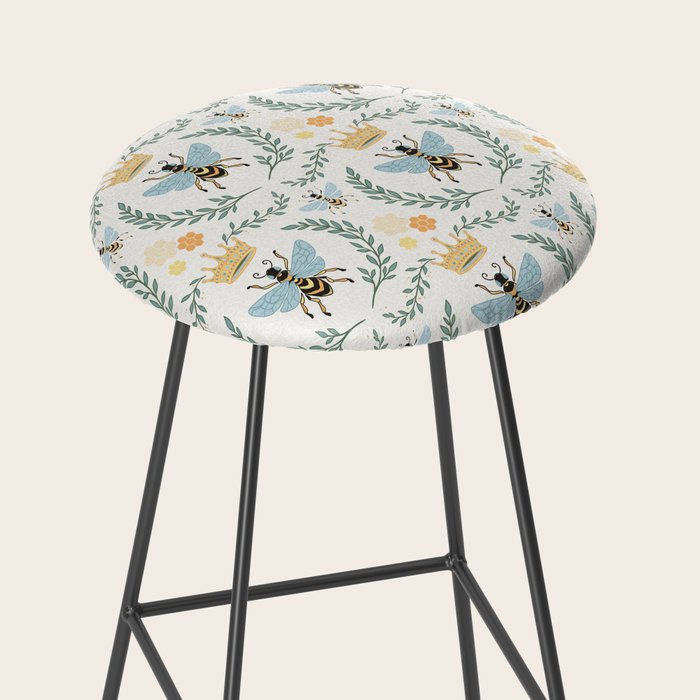 Queen Bee with Gold Crown and Laurel Frame Stool Gallery Image 2