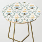 Queen Bee with Gold Crown and Laurel Frame Side Table Gallery Image 2
