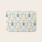 Queen Bee with Gold Crown and Laurel Frame Bath Mat Gallery Image 1