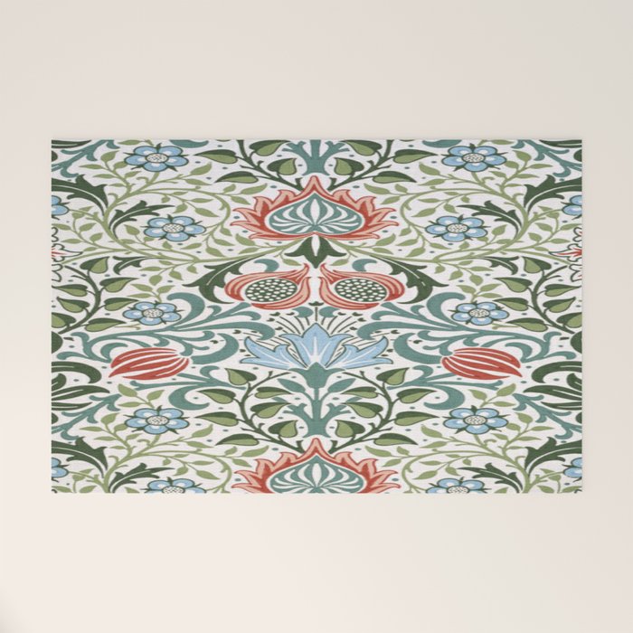 William Morris - floral Welcome Mat Gallery Image 1