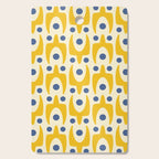 Mid Century Modern Abstract Pattern 641 Googie Yellow and Blue Cutting Board Gallery Image 1