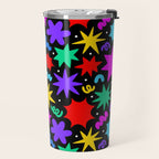 Colorful fun abstract star shape pattern Travel Mug Gallery Image 2