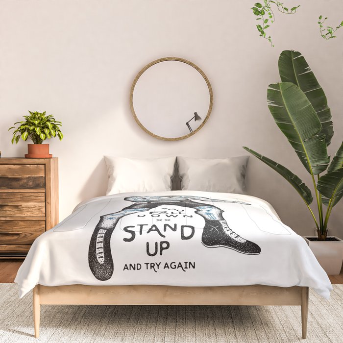 STAND UP AND TRY AGAIN (White) Comforter Gallery Image 3