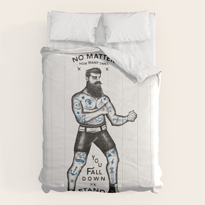 STAND UP AND TRY AGAIN (White) Comforter Gallery Image 6