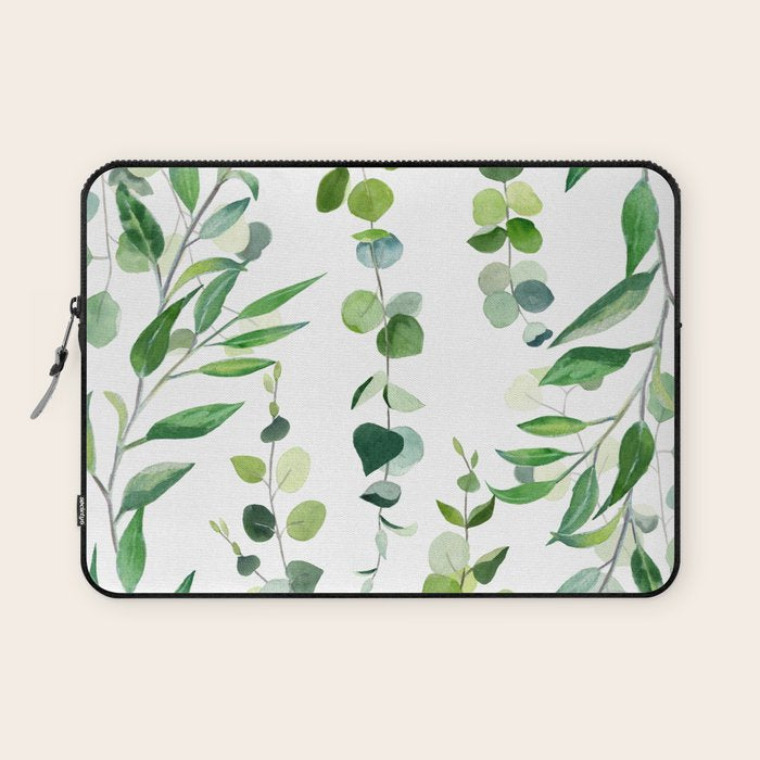 Nature Green Eucalyptus Leaves  Laptop Sleeve Gallery Image 1