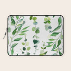 Nature Green Eucalyptus Leaves  Laptop Sleeve Gallery Image 1