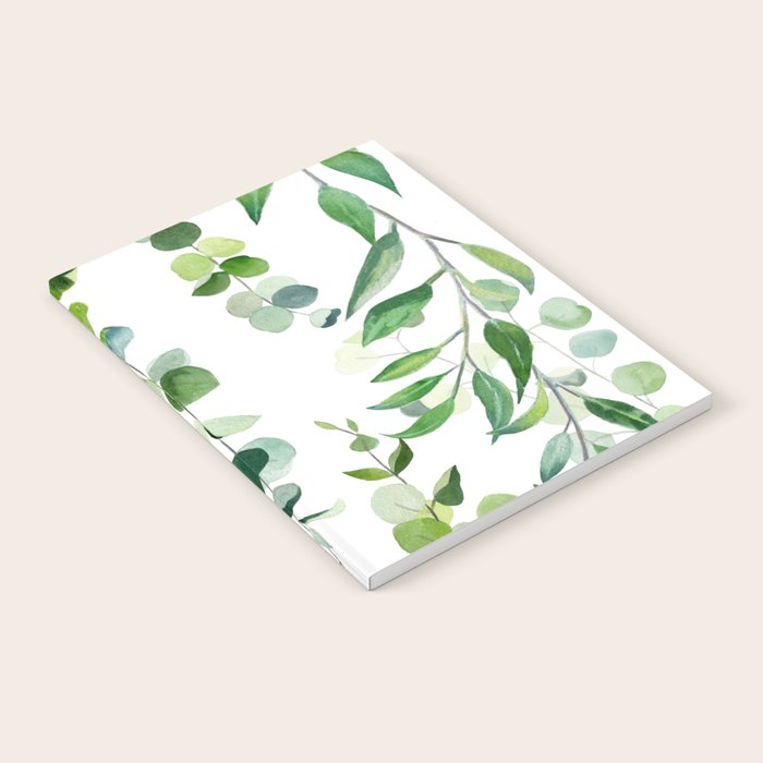 Nature Green Eucalyptus Leaves  Notebook Gallery Image 1