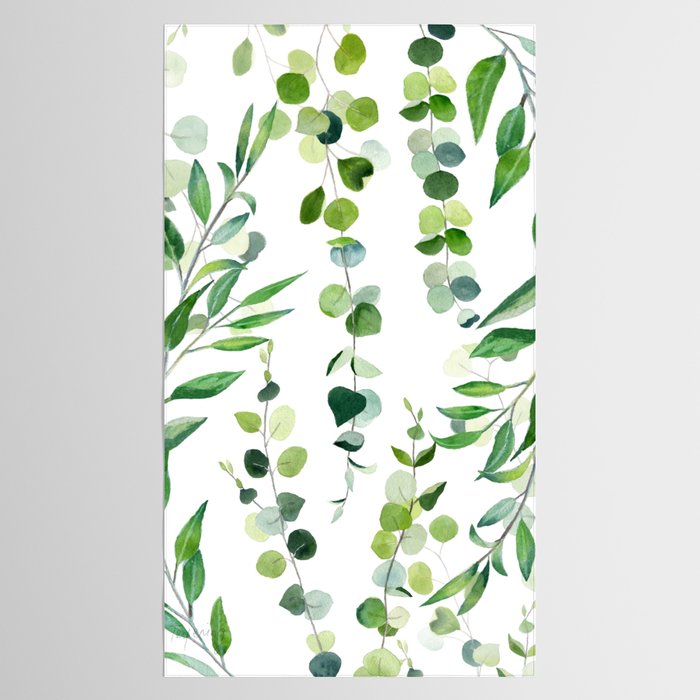 Nature Green Eucalyptus Leaves  Tablecloth Gallery Image 2