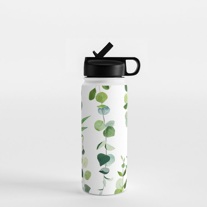 Nature Green Eucalyptus Leaves  Water Bottle Gallery Image 1