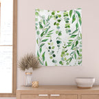 Nature Green Eucalyptus Leaves  Wall Tapestry Gallery Image 2