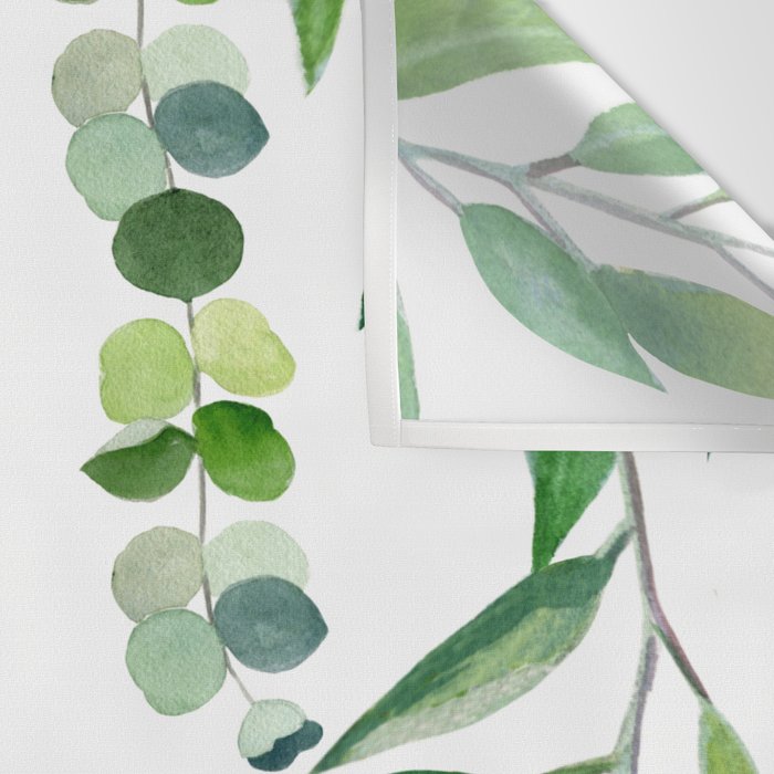 Nature Green Eucalyptus Leaves  Wall Tapestry Gallery Image 3