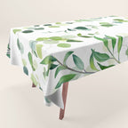 Nature Green Eucalyptus Leaves  Tablecloth Gallery Image 1