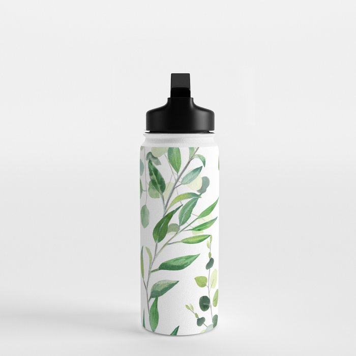 Nature Green Eucalyptus Leaves  Water Bottle Gallery Image 3