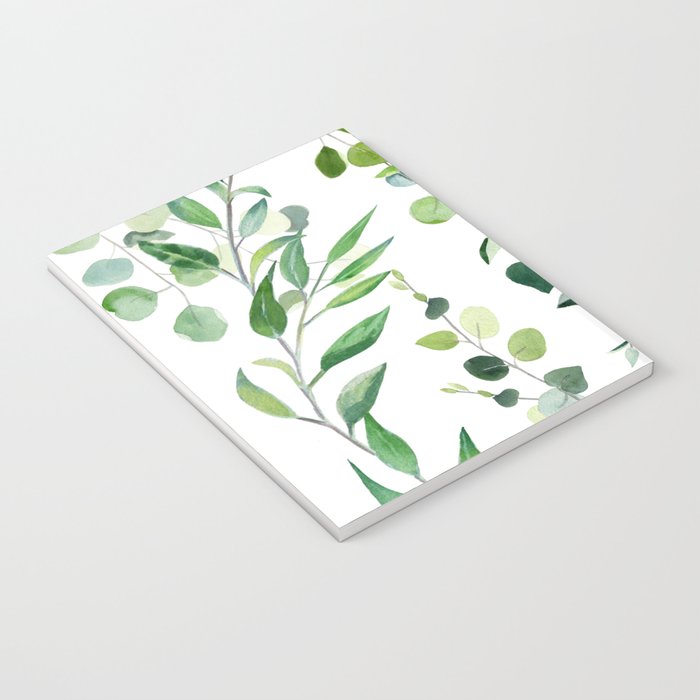Nature Green Eucalyptus Leaves  Notebook Gallery Image 3