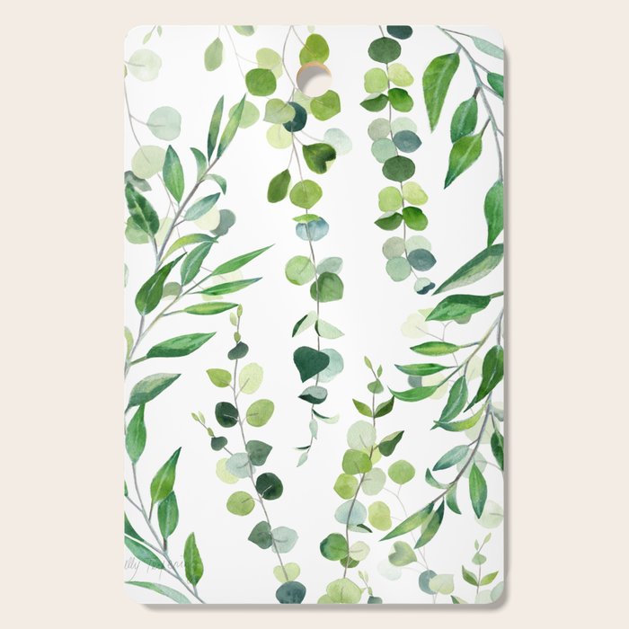 Nature Green Eucalyptus Leaves  Cutting Board Gallery Image 1