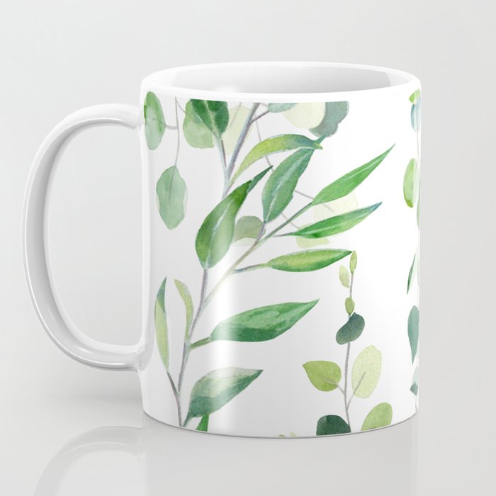 Nature Green Eucalyptus Leaves  Coffee Mug Gallery Image 3