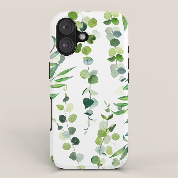 Nature Green Eucalyptus Leaves  iPhone Case Gallery Image 1