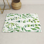 Nature Green Eucalyptus Leaves  Rug Gallery Image 1