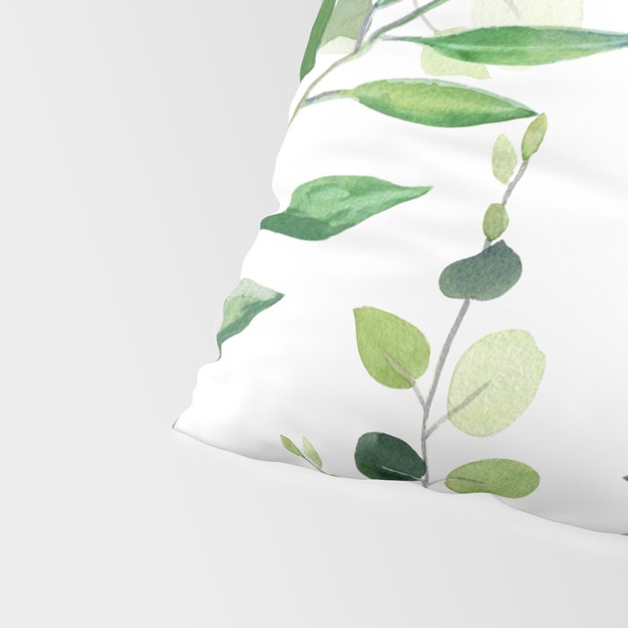 Nature Green Eucalyptus Leaves  Pillow Sham Gallery Image 4