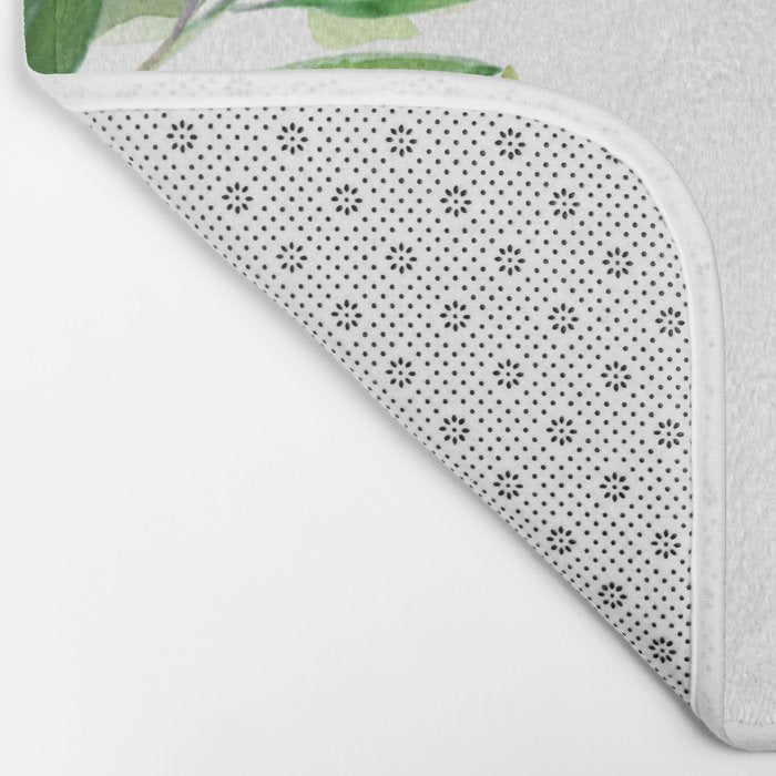 Nature Green Eucalyptus Leaves  Bath Mat Gallery Image 2
