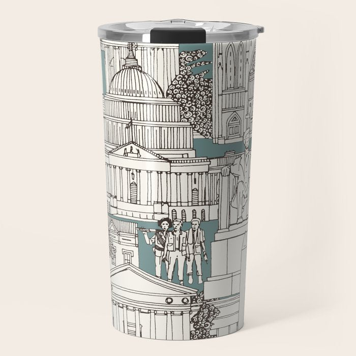 Washington DC toile juniper Travel Mug Gallery Image 1