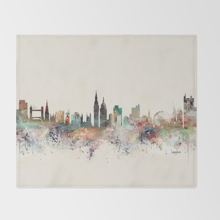 london england skyline Throw Blanket Gallery Image 2