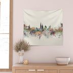 london england skyline Wall Tapestry Gallery Image 2