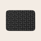 White dachshunds in black background Bath Mat Gallery Image 1