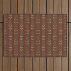 Cross Stitch Floral Stripe Outdoor Rug Gallery Image 1