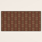 Cross Stitch Floral Stripe Desk Mat Gallery Image 3