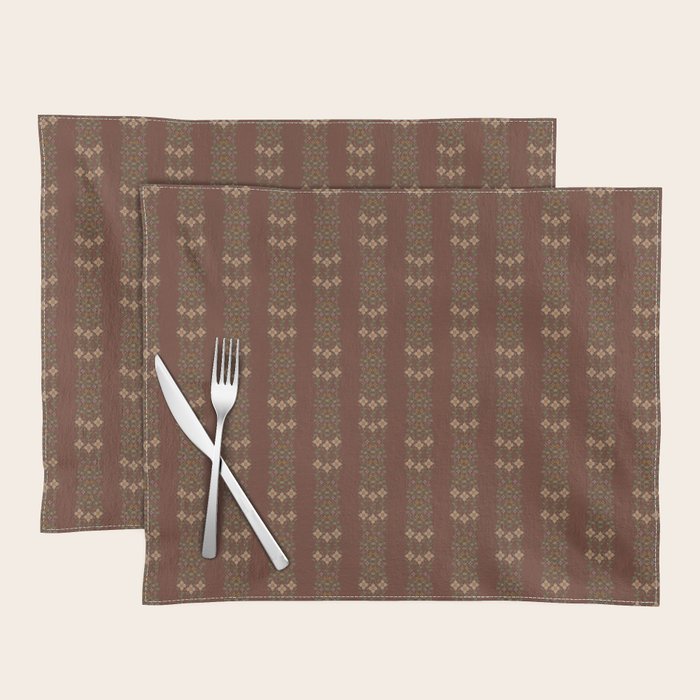 Cross Stitch Floral Stripe Placemat Gallery Image 1