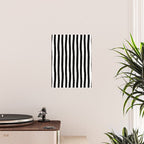 Black and White Cabana Stripes Palm Beach Preppy Poster Gallery Image 2