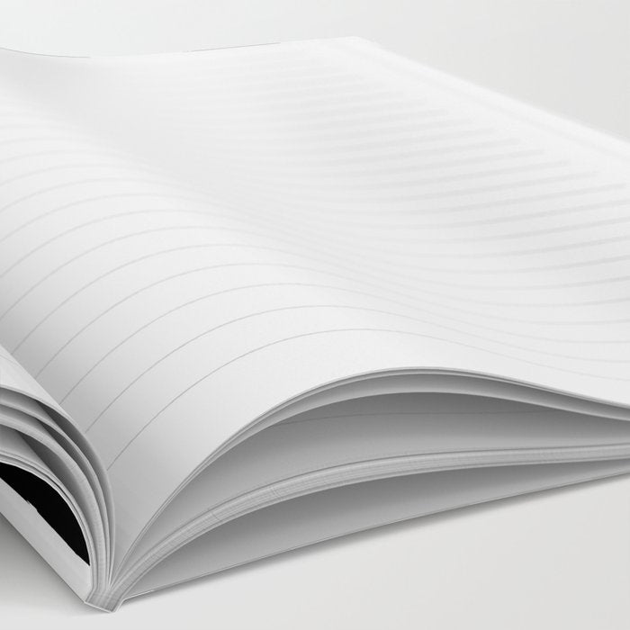 Black and White Cabana Stripes Palm Beach Preppy Notebook Gallery Image 2