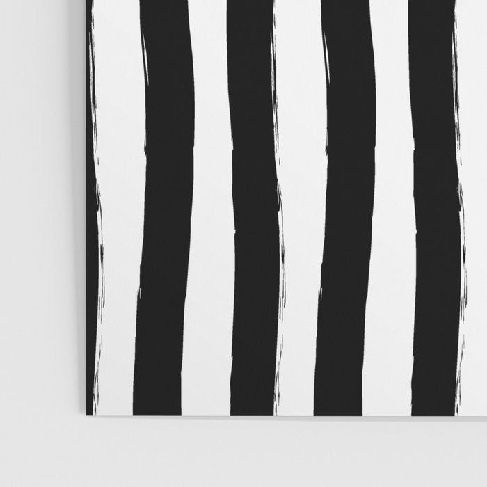 Black and White Cabana Stripes Palm Beach Preppy Poster Gallery Image 3