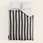 Black and White Cabana Stripes Palm Beach Preppy Duvet Cover Gallery Image 6