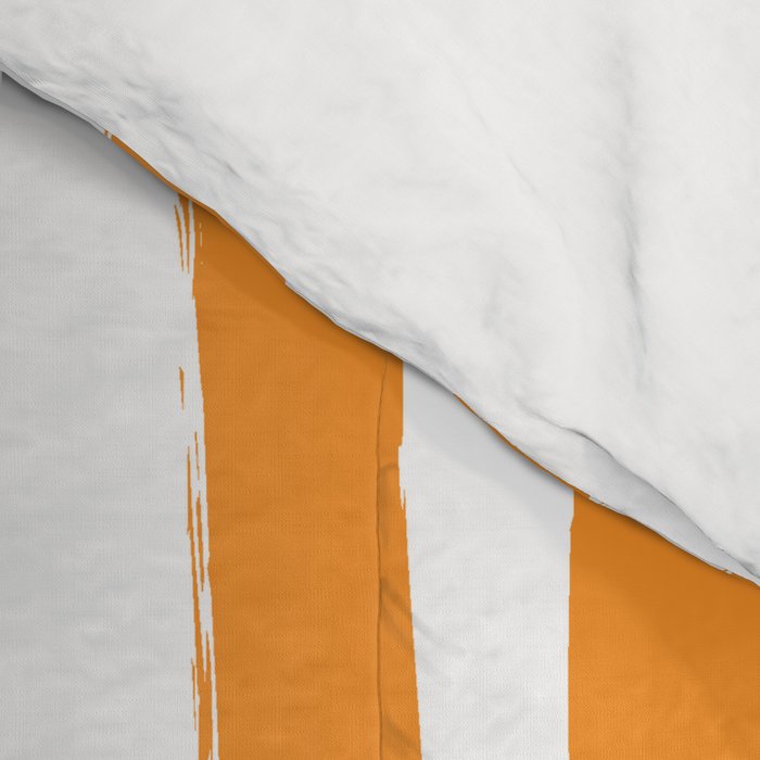 Orange and White Cabana Stripes Palm Beach Preppy Comforter Gallery Image 4