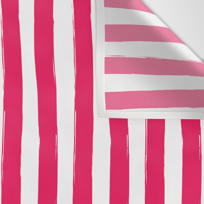 Red and White Cabana Stripes Palm Beach Preppy Wall Tapestry Gallery Image 3
