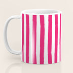 Red and White Cabana Stripes Palm Beach Preppy Coffee Mug Gallery Image 3