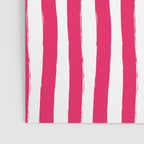 Red and White Cabana Stripes Palm Beach Preppy Poster Gallery Image 3