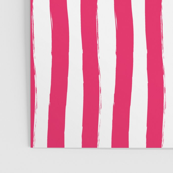 Red and White Cabana Stripes Palm Beach Preppy Poster Gallery Image 3