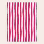 Red and White Cabana Stripes Palm Beach Preppy Poster Gallery Image 4