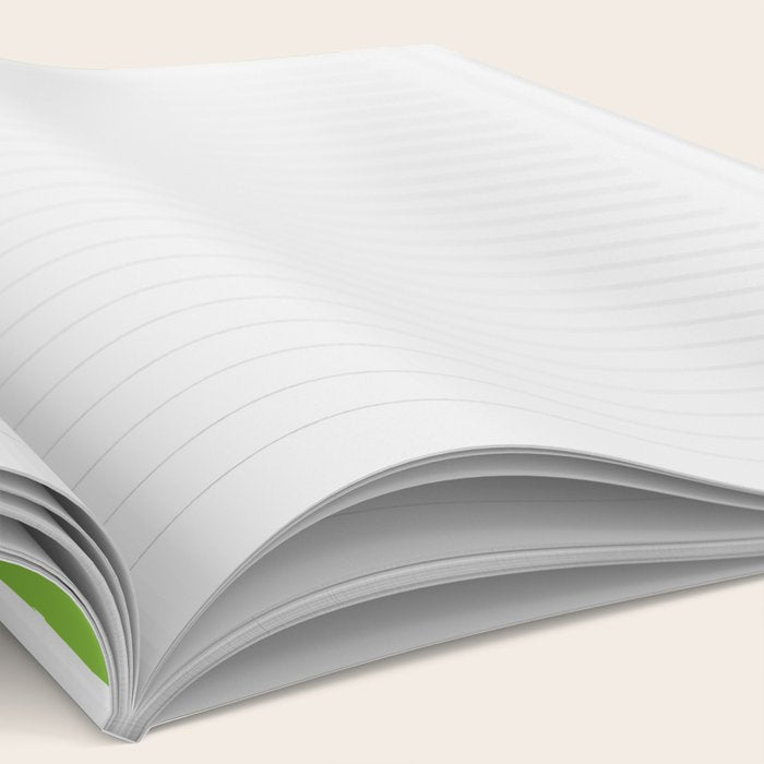 Green and White Cabana Stripes Palm Beach Preppy Notebook Gallery Image 2